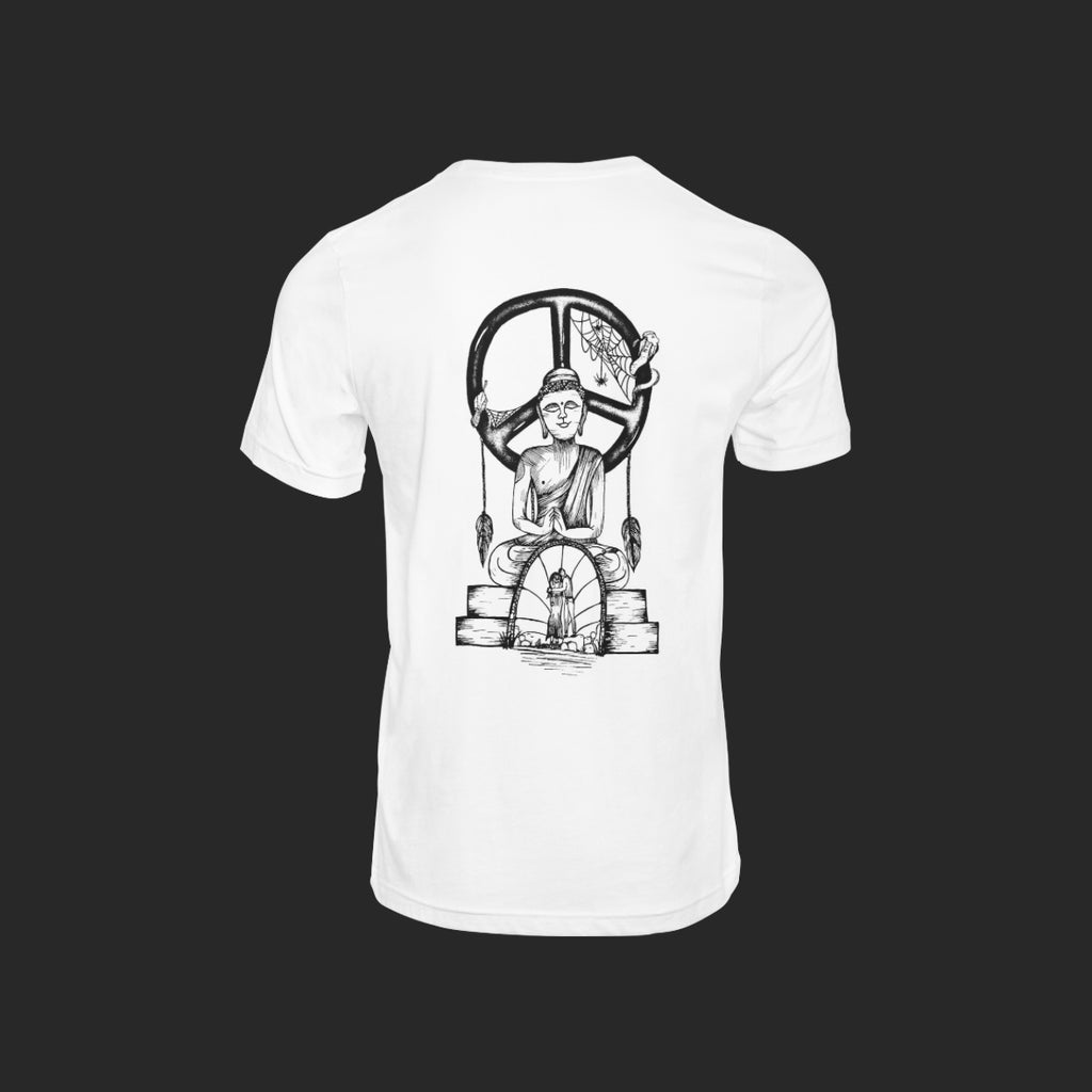 Push-Us zelfbeeld design t-shirt wit voor heren en dames